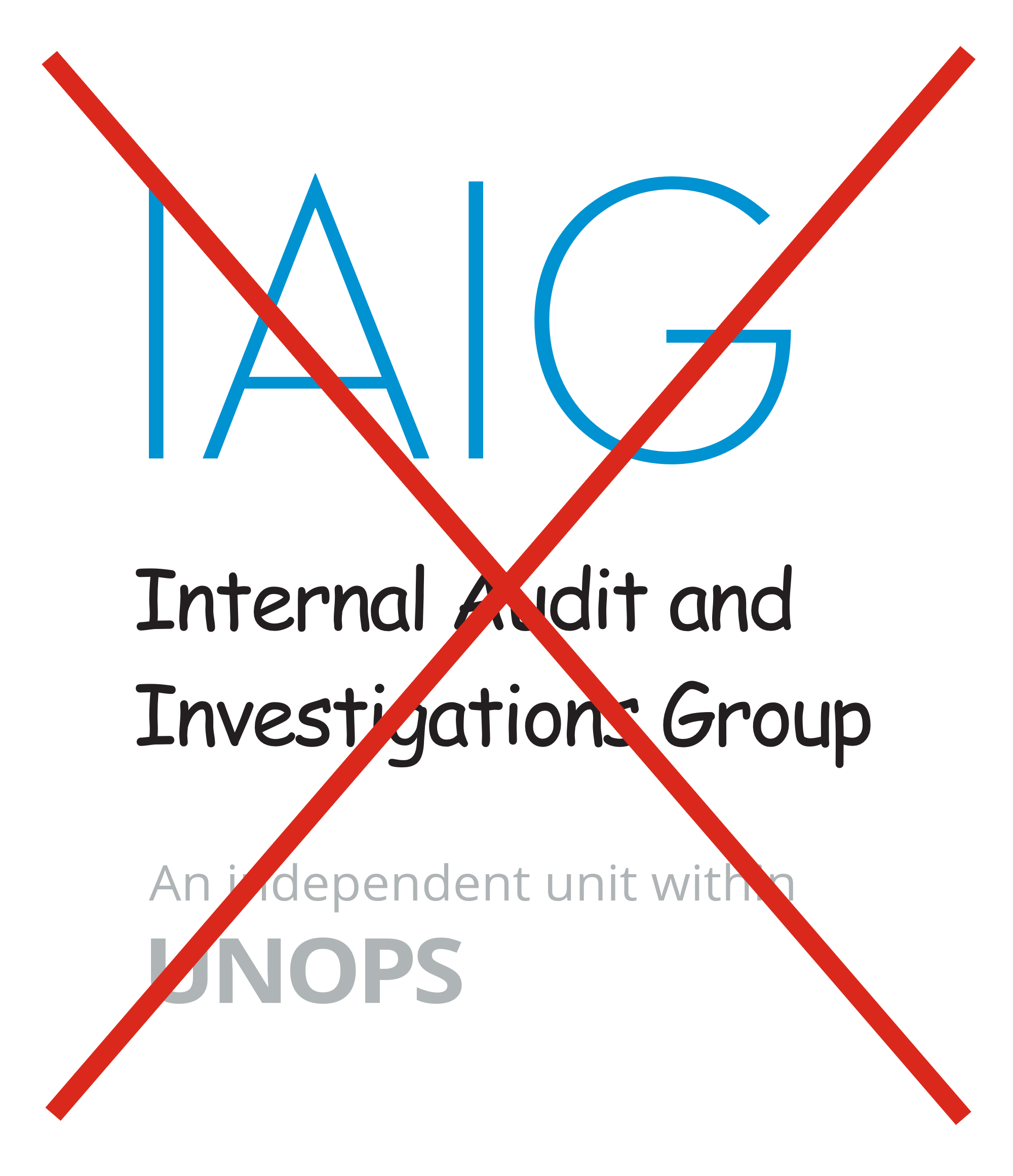 Do not type out any portion of the IAIG logo in any other fonts.